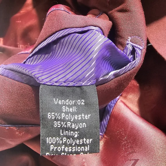 VINCI Men's Burgundy Double Breasted 6 Button Classic Fit Suit NEW - Picture 6 of 13